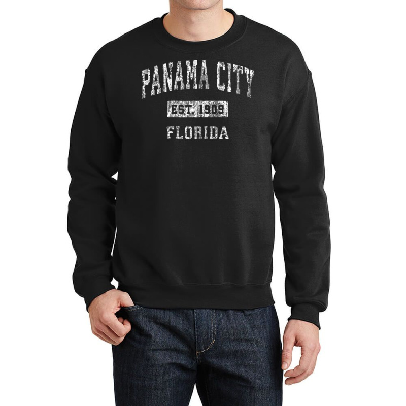 Panama City Florida Fl Vintage Established Sports Design Zip Hoodie Crewneck Sweatshirt by cm-arts | Artistshot