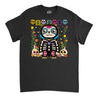 Mexican Calavera Sugar Skull Sloth Dia De Muertos Halloween Classic T-shirt | Artistshot