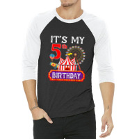 It's My 5th Birthday Ringmaster Circus Theme Carnival Bday 3/4 Sleeve Shirt | Artistshot