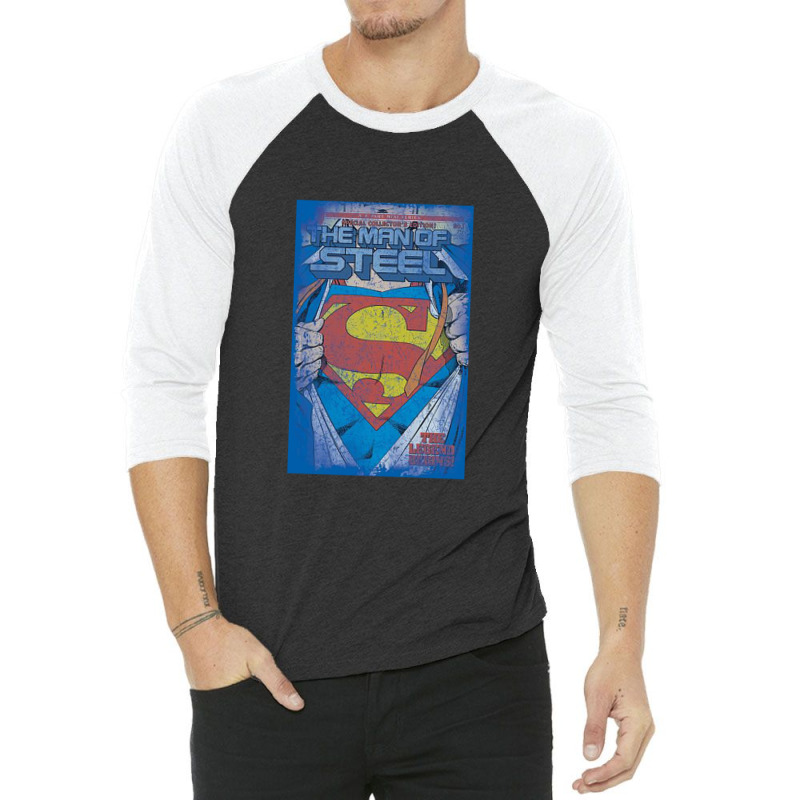 Legendary, The Man Of Steel 3/4 Sleeve Shirt | Artistshot