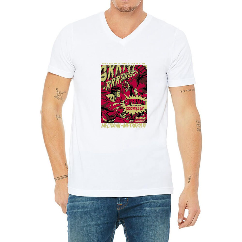 Metropolis Meltdown V-neck Tee | Artistshot