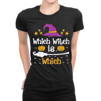 Which Witch Is Which Halloween Costume English Grammar Ladies Fitted T-shirt | Artistshot