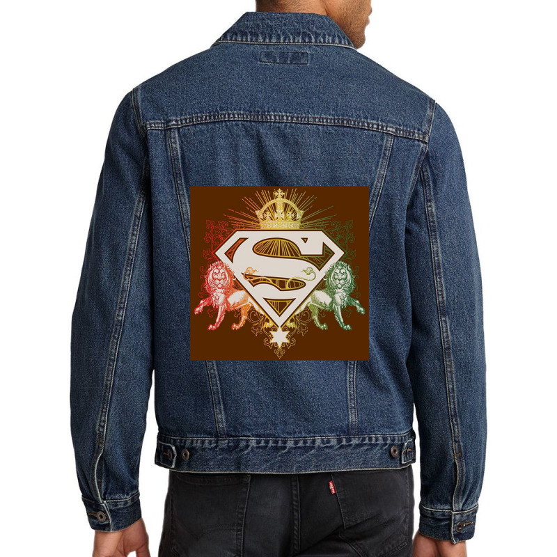 , Ornate Lion Shield Men Denim Jacket | Artistshot