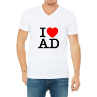 I Heart Ad V-neck Tee | Artistshot