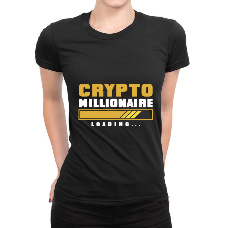 Crypto Millionaire Loading Ladies Fitted T-Shirt by cm-arts | Artistshot