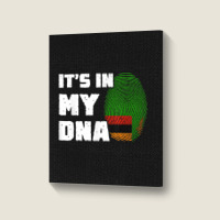 It's In My Dna Zambia Flag Fingerprint Men Women Portrait Canvas Print | Artistshot