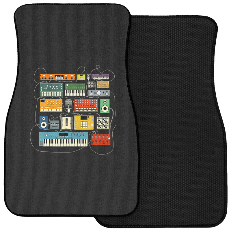 Synthesizer And Drum Machine For Electronic Musician Front Car Mat | Artistshot