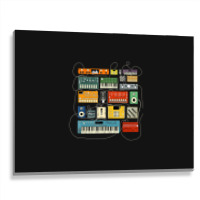 Synthesizer And Drum Machine For Electronic Musician Metal Print Horizontal | Artistshot