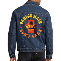 Cruise Ship Vacation Girl Cruise Hair Don't Care Men Denim Jacket | Artistshot