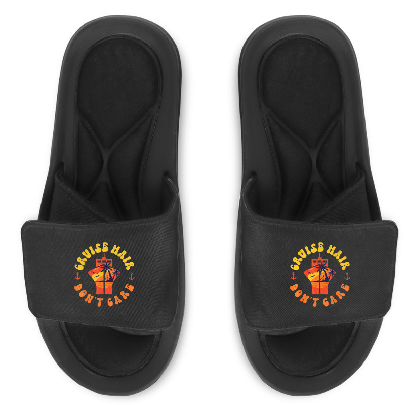 Cruise Ship Vacation Girl Cruise Hair Don't Care Slide Sandal | Artistshot