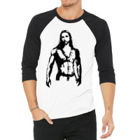 Sexy Jesus In Bdsm Harness Gay Pride 3/4 Sleeve Shirt | Artistshot