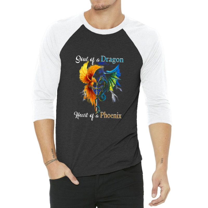 Soul Of A Dragon Heart Of A Phoenix T Shirt 3/4 Sleeve Shirt by cm-arts | Artistshot