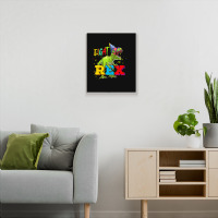 Kids Eight Rex 8th Birthday Gifts Eighth Dinosaur 8 Year Old Boy Metal Print Vertical | Artistshot