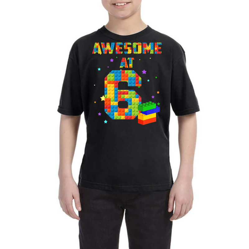 Kids Birthday Shirt For Kids 6 Building Blocks Bricks Theme Party Youth Tee | Artistshot