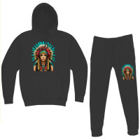 Native American Woman Indian Warrior Hoodie & Jogger Set | Artistshot