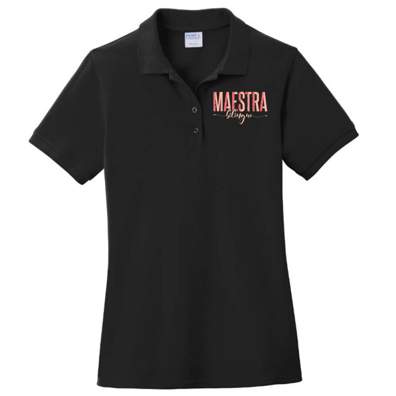 Spanish Teacher Maestras Maestra Bilingue Ladies Polo Shirt by Outpost | Artistshot