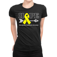 Hope   Osteogenesis Imperfecta Awareness Yellow Ribbon Ladies Fitted T-shirt | Artistshot