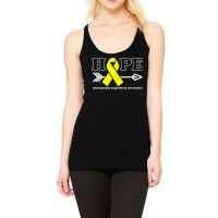 Hope   Osteogenesis Imperfecta Awareness Yellow Ribbon Racerback Tank | Artistshot