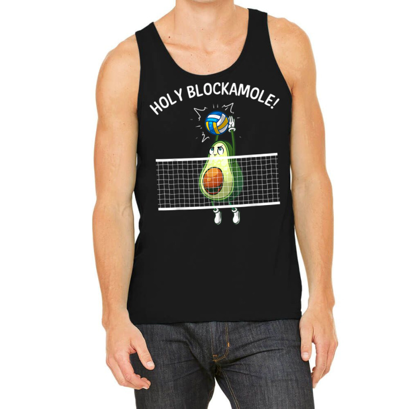 Funny Volleyball For Men Women Holy Guacamole Player Blocker T Shirt Tank Top by cm-arts | Artistshot