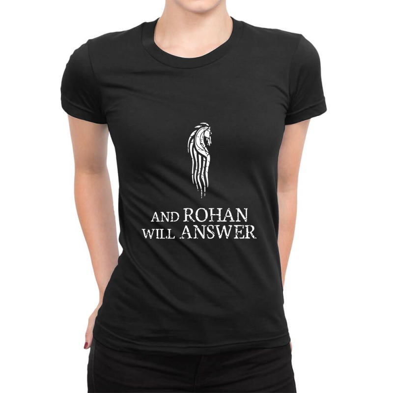 Gondor Calls For Aid And Rohan Will Answer Ladies Fitted T-Shirt by LizbethJones | Artistshot