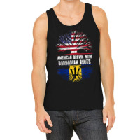 American Grown With Barbadian Roots Usa Flag Barbados Tank Top | Artistshot