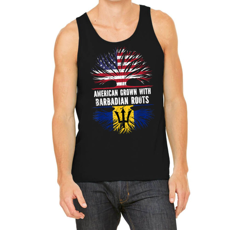 American Grown With Barbadian Roots Usa Flag Barbados Tank Top by pennyWelborn | Artistshot