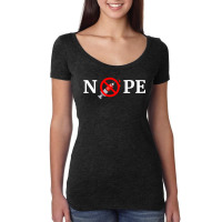 Nope Anti Vaccine Mandate Antivax Women's Triblend Scoop T-shirt | Artistshot