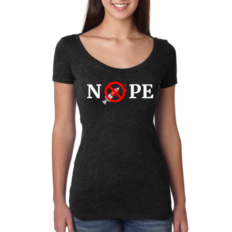 Nope Anti Vaccine Mandate Antivax Women's Triblend Scoop T-shirt by KaydenLivingston | Artistshot