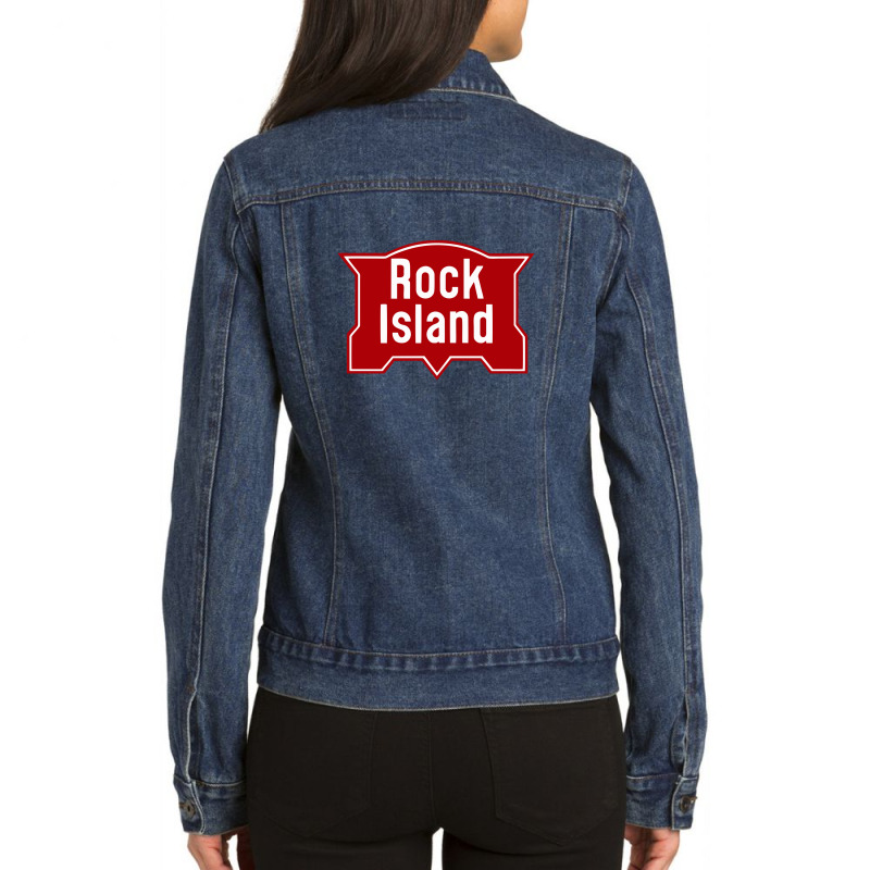 Rock-island-gasoline Ladies Denim Jacket by cm-arts | Artistshot