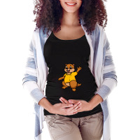 Cute Anthropomorphic Human-like Cartoon Character Marmot In Clothes Maternity Scoop Neck T-shirt | Artistshot