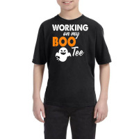 Funny Working On My Bootee Halloween Booty Glutes Youth Tee | Artistshot