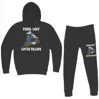 This Boy Loves Trains Gift Train Wagon Lover Gifts T Shirt Hoodie & Jogger Set | Artistshot