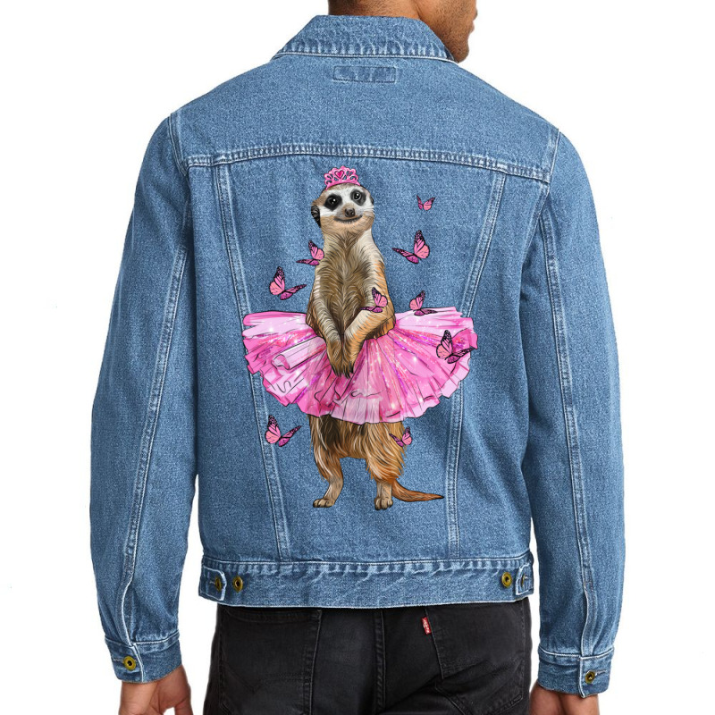Meerkat With Tutu Men Denim Jacket | Artistshot