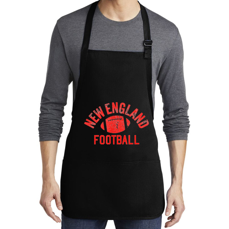 New England Football Vintage Cool Ne Super Football Fan Wear Medium-length Apron | Artistshot