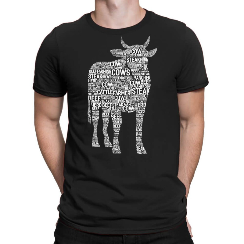 Phonetic Alphabet Cow Word Cloud Shirt Cows Farmer Hefer T Shirt T-shirt | Artistshot