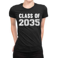 Class Of 2035 Grow With Me  Handprints Go On The Back Ladies Fitted T-shirt | Artistshot