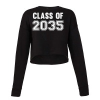 Class Of 2035 Grow With Me  Handprints Go On The Back Cropped Sweater | Artistshot