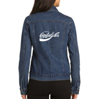 Destroy Capitalism Ladies Denim Jacket | Artistshot