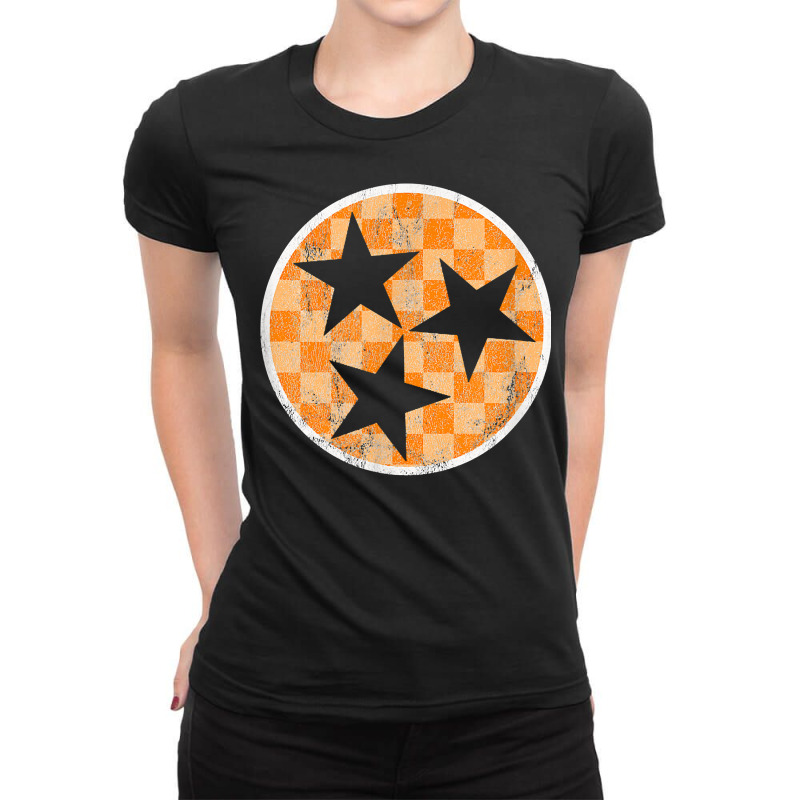 Tennessee Flag Weekend Fan Of The Vols Football Orange White T Shirt Ladies Fitted T-Shirt by cm-arts | Artistshot