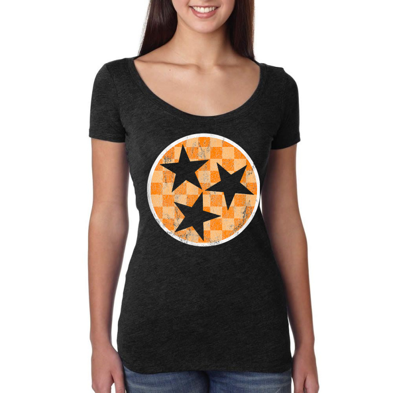 Tennessee Flag Weekend Fan Of The Vols Football Orange White T Shirt Women's Triblend Scoop T-shirt by cm-arts | Artistshot