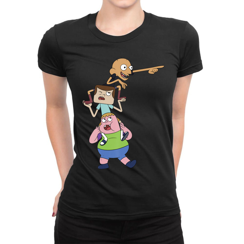 Cn Clarence Best Friends Stack Ladies Fitted T-Shirt by laughingtuy | Artistshot