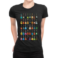 Love Guitar Different Guitars Music Lover Ladies Fitted T-shirt | Artistshot