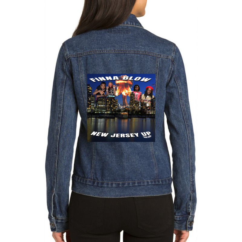 Finna Blow New Jersey Up Ladies Denim Jacket by SUMMARMURRAY | Artistshot