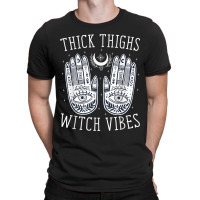 Thick Thighs Witch Vibes Halloween T-shirt | Artistshot