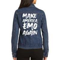 Make America Emo Again Ladies Denim Jacket | Artistshot