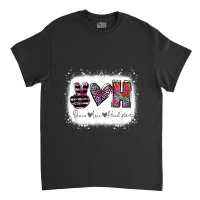 Peace Love Head Start Back To School Leopard Kids Teacher Classic T-shirt | Artistshot