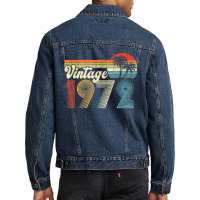 Vintage 1972 Made In 1972 50th Birthday Gift 50 Year Old Men Denim Jacket | Artistshot