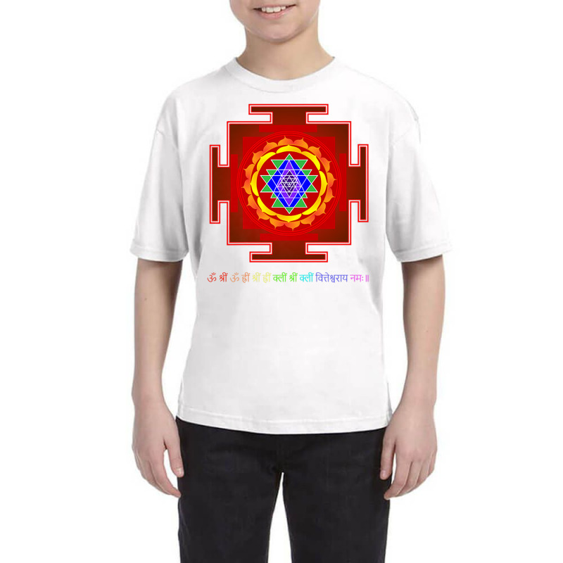 Sri Yantra Sanskrit Wealth Mantra Meditation Premium T Shirt Youth Tee by cm-arts | Artistshot