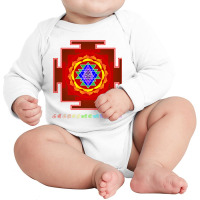 Sri Yantra Sanskrit Wealth Mantra Meditation Premium T Shirt Long Sleeve Baby Bodysuit | Artistshot