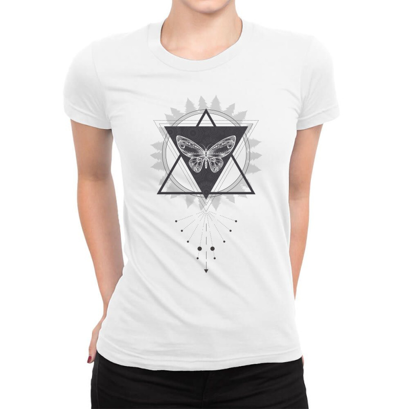 Geometric Mandala Pattern Ladies Fitted T-Shirt by autlu2024 | Artistshot